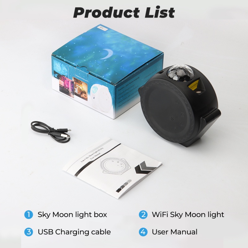 Đèn Led Chiếu Laser Bầu Trời Sao Thông Minh Kết Nối Wifi Điều Khiển Qua Alexa Google