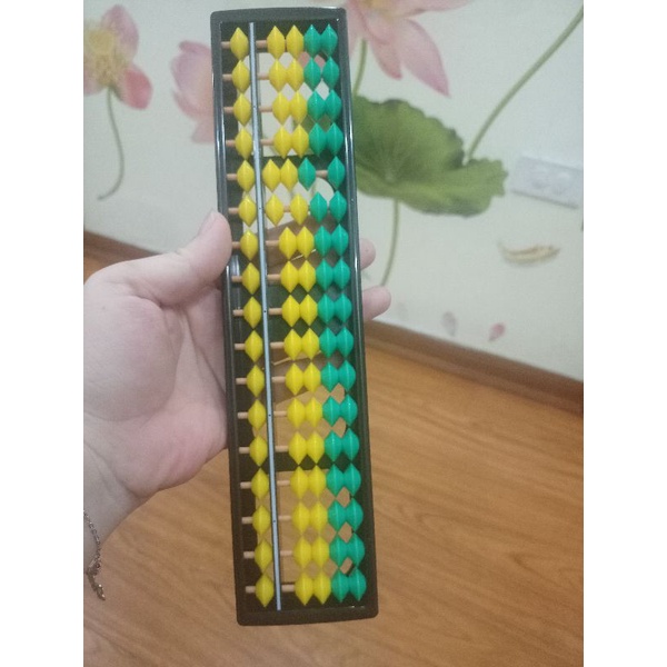 Bàn tính Vinabacus xanh vàng 17 cột