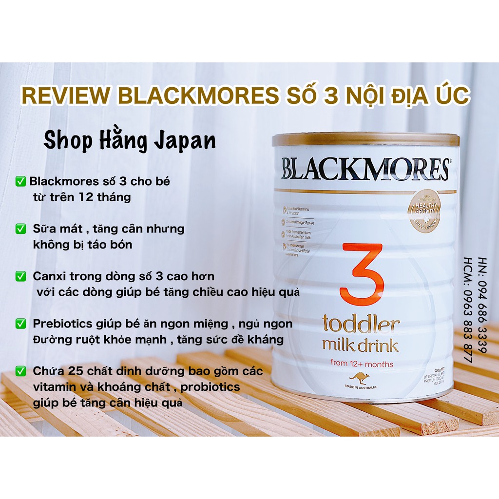 Sữa công thức Blackmores sô 1, 2, 3, lon 900g cho bé từ 0 đến 12 tháng trở lên - Hàng Úc, HSD 30/11/2022