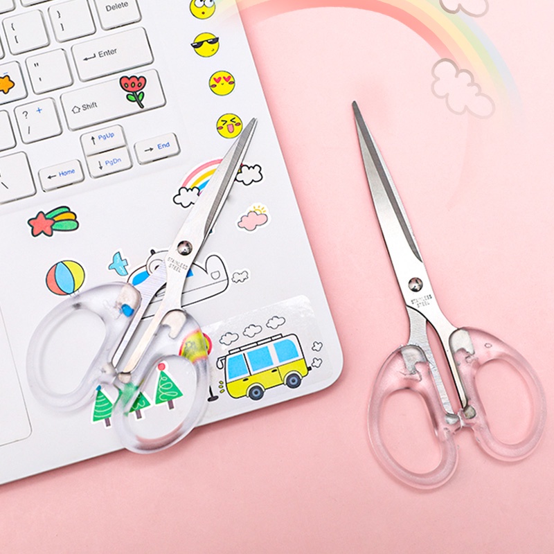 Kéo Cầm Tay Bằng Thép Không Gỉ Với Thiết Kế Trong Suốt Đơn Giản