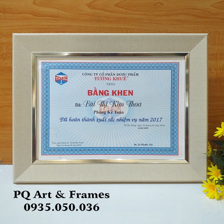 Khung Bằng Khen A4 cm, Giấy Chứng Nhận, Giấy Chứng Chỉ  Khung Ảnh Treo Tường