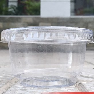 50 ly PET 220ml nắp cầu, nắp bằng, nhựa đựng kem, chè cà phê, trà sữa mang về - Plastic cup take away 8oz