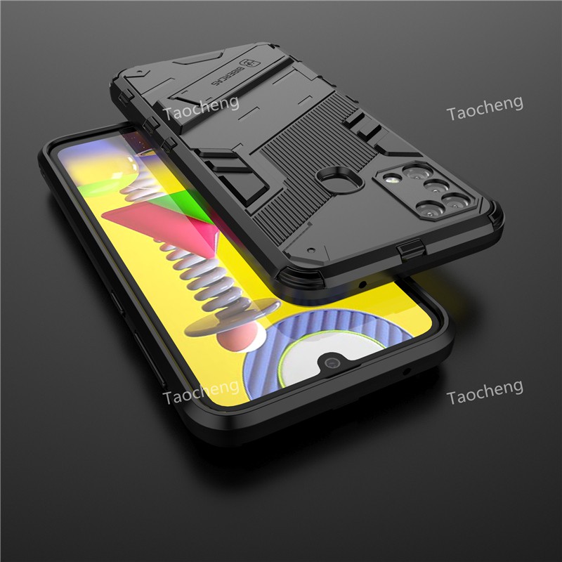 Samsung Galaxy M31 M 31 Phone Case Hard Fashion Armor Shockproof Casing Soft Stand Holder Bracket Back Cover Camera Protection