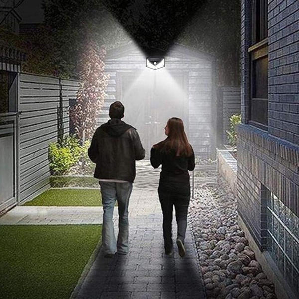 [Hàng sẵn sàng&amp;COD]100Leds Cảm biến 3 chế độ không thấm nước đèn tường năng lượng mặt trời cho chiếu sáng tường vườn tại nhà