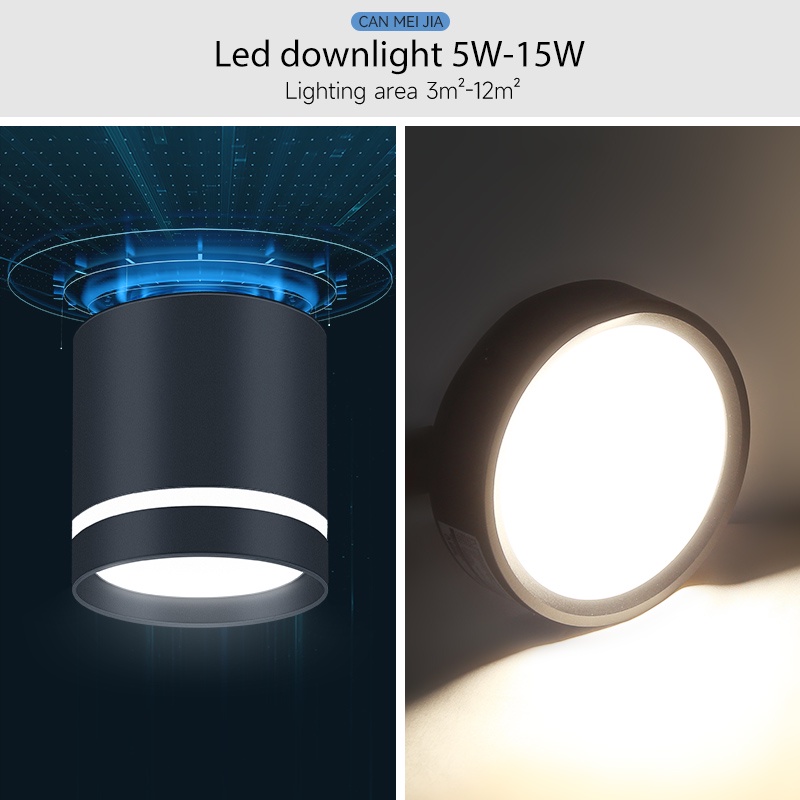 CANMEIJIA Đèn Led Gắn Trần Nhà Trang Trí Nội Thất 5/10/15W 220V Đèn LED ốp trần nổi phong cách hiện đại đẹp mắt
