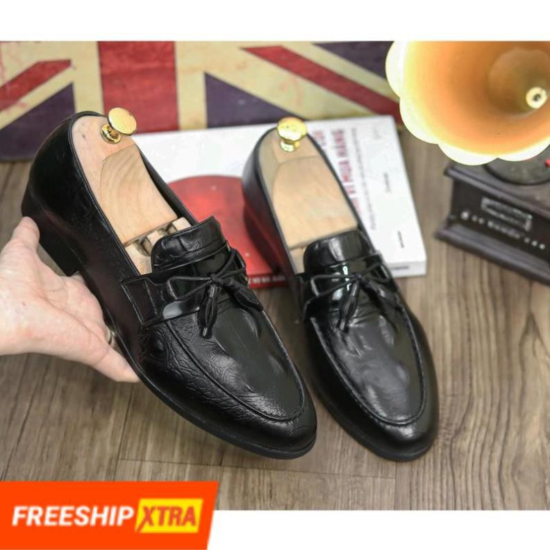 VIDEO THẬT -FREESHIP 50K -GIÀY LƯỜI NAM CÓ CHUÔNG TRẺ TRUNG - Giày Da Nam Thể Thao Số 1