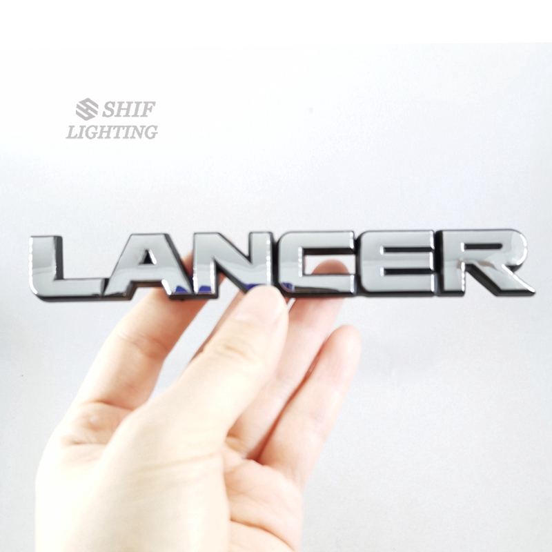 Logo chữ Lancer chất liệu ABS và chrome thay thế cho xe ô tô MITSUBISHI LANCER