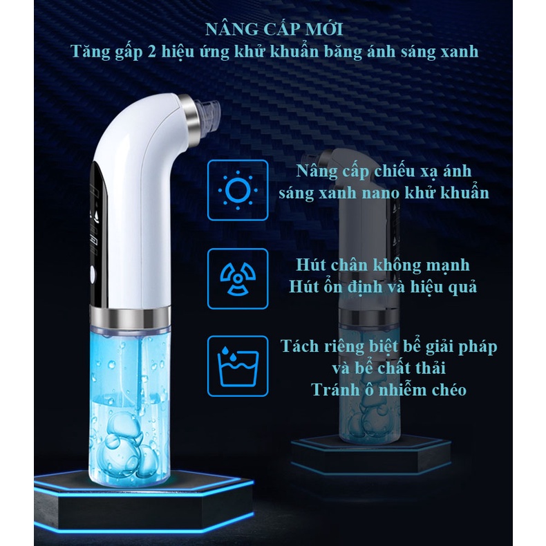 Máy hút mụn kiêm xịt khoáng,3 chế độ,hút mụn, khử khuẩn, căng mịn da, mát xa mặt, không gây mẩn đỏ tổn thưng