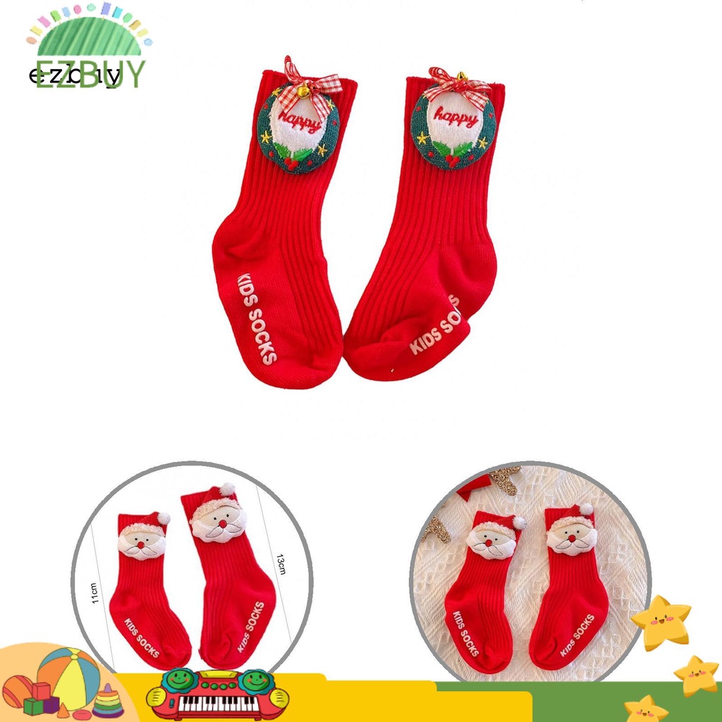 Vớ chân chống phai màu thoải mái họa tiết giáng sinh cho bé