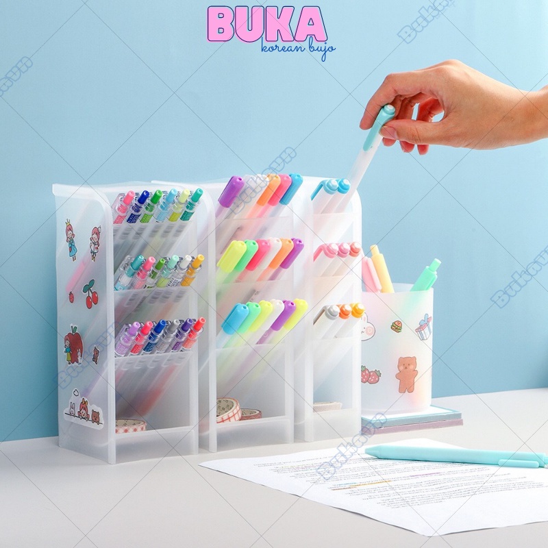 Ống bút đa năng, ống cắm bút BW Buka decor bàn học dụng cụ văn phòng phẩm