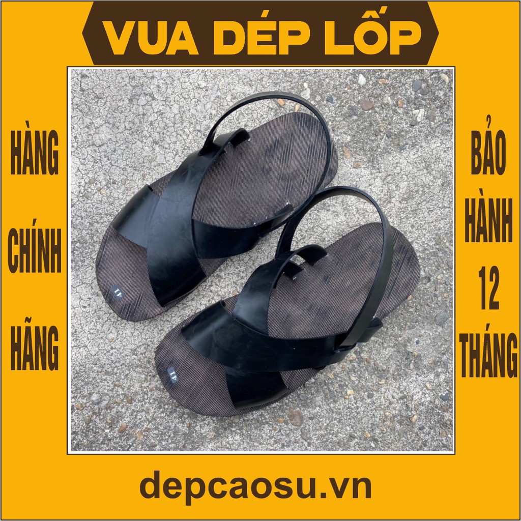 BVMBHH Dép Bác Hồ quai hậu máy bay vải mài thủ công, thương hiệu Vua Dép Lốp Phạm Quang Xuân, chính hãng, có bảo hành