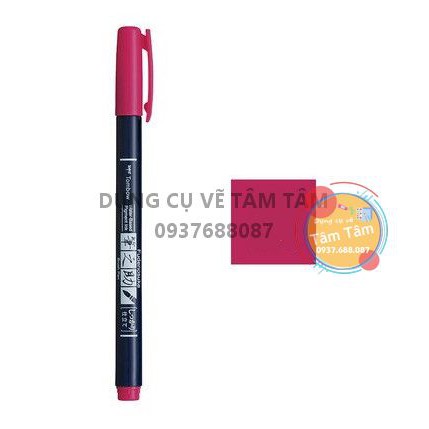 [ TÂM TÂM ]-Bút đầu cọ Tombow Fudenosuke ngòi cứng (chọn màu dùm shop) (có quà tặng)-