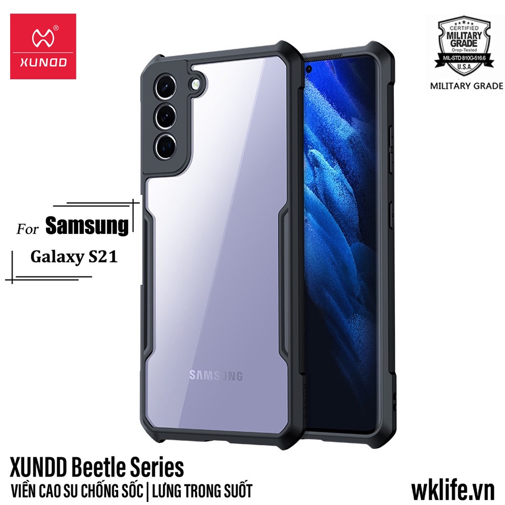 Ốp Samsung S21 5G XUNDD Viền Cao Su Chống Sốc 3M Bảo Vệ Camera