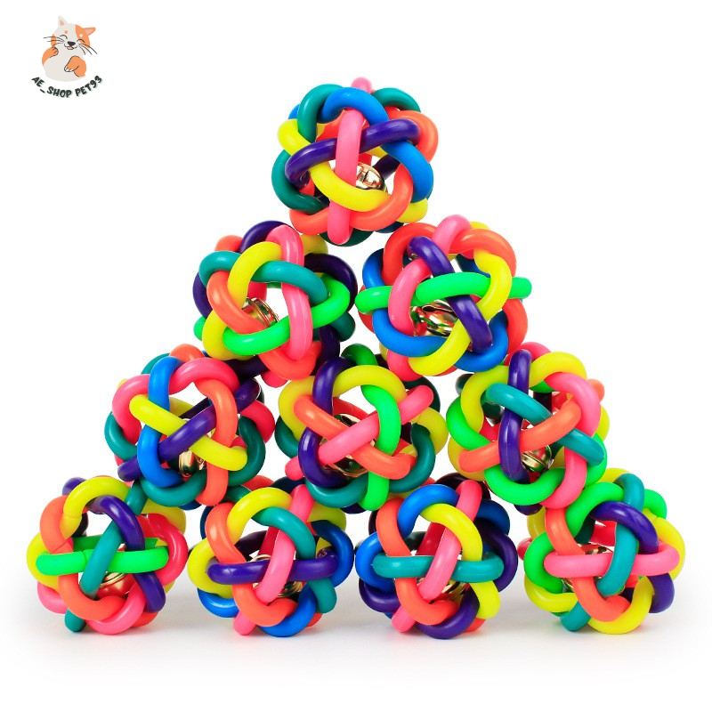 Bóng chuông 7 màu cho chó mèo - Đồ chơi chó mèo thú cưng