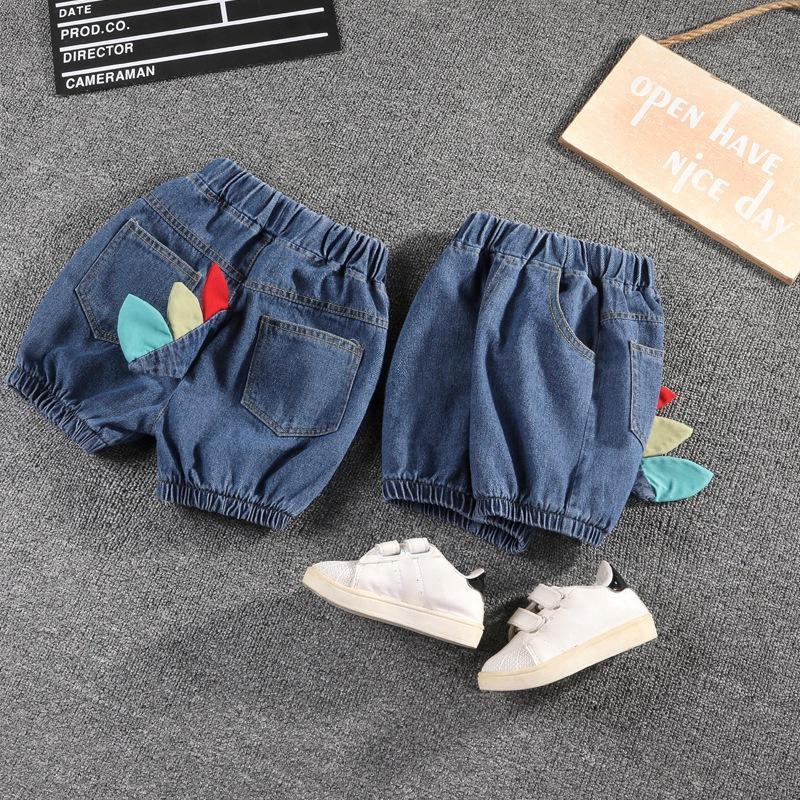 Quần Jeans Ngắn In Hình Khủng Long Đáng Yêu Cho Bé