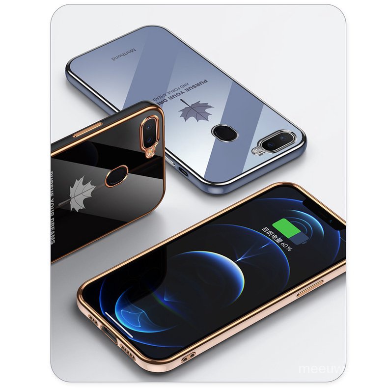 Ốp Lưng Hình Lá Phong Cho OPPO A5S OPPO A7 OPPO A12 OPPO F9