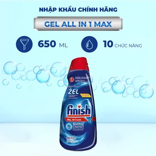 Gel rửa bát finish all in 1 max - 650ml