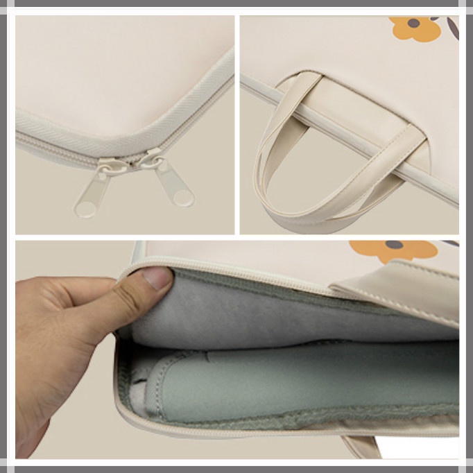⭐️With shoulder strap⭐️ Laptop Bags PU Computer Bag Waterproof Sleeve 13.3  Laptop Case 14 inch15 15.6inches