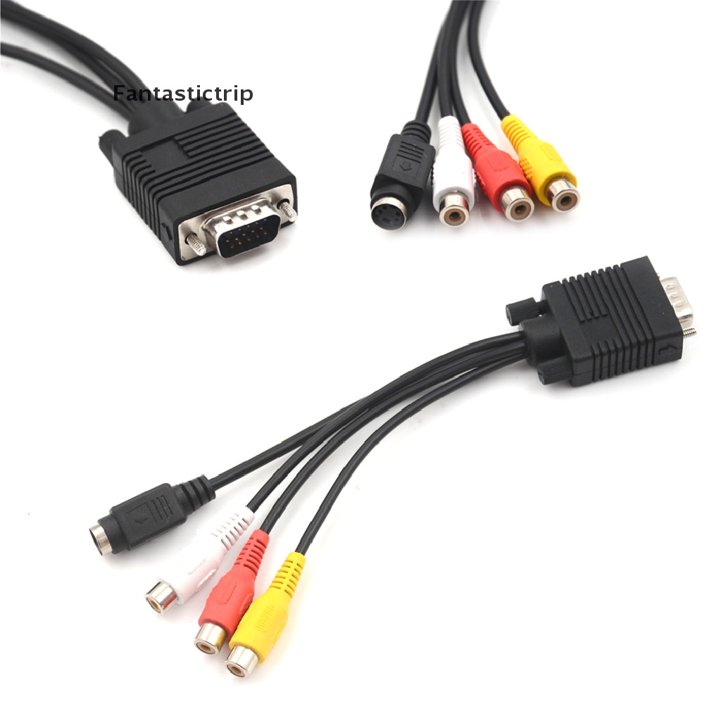 1 Cáp Chuyển Đổi Từ Cổng VGA Sang S-Video 3 RCA
