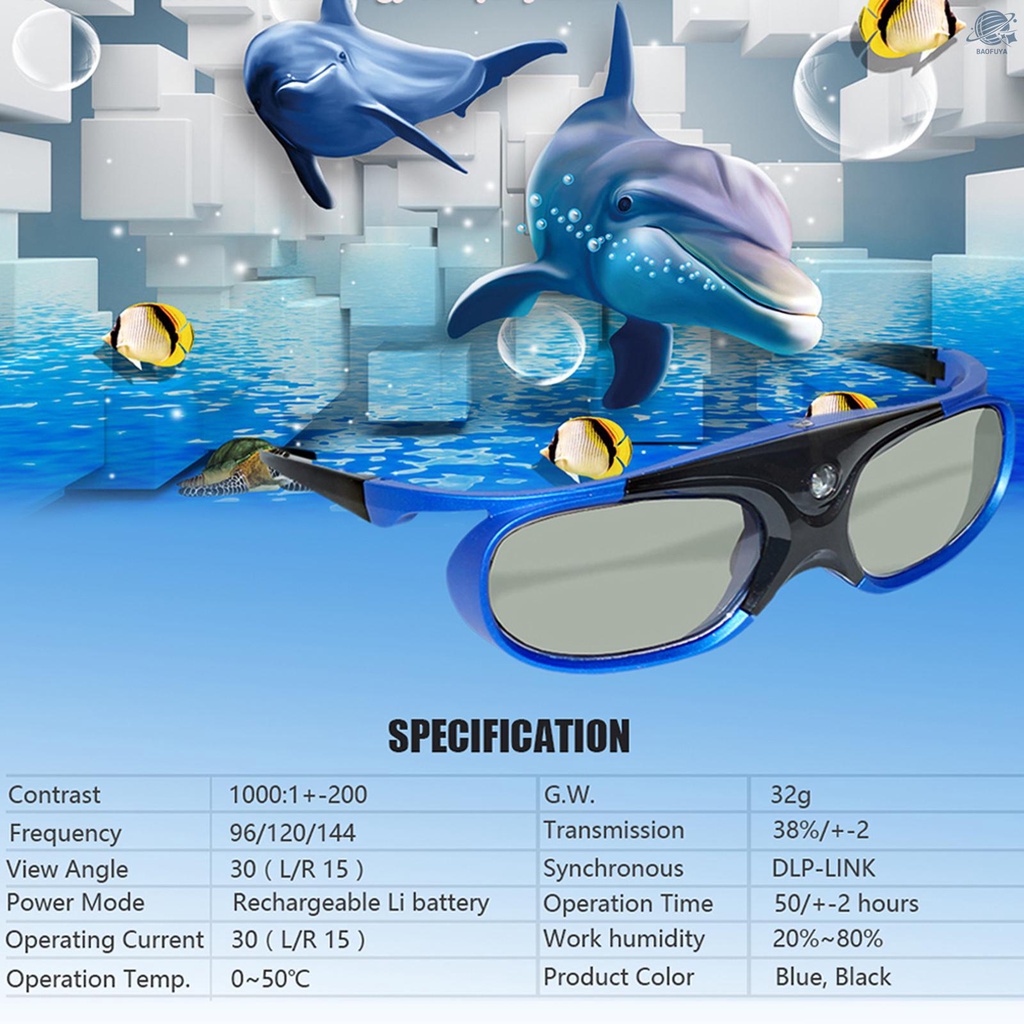 Kính Máy Chiếu 3d Dlp-Link Cho Optoma Acer Benq Viewsonic Sharp Dell | BigBuy360 - bigbuy360.vn