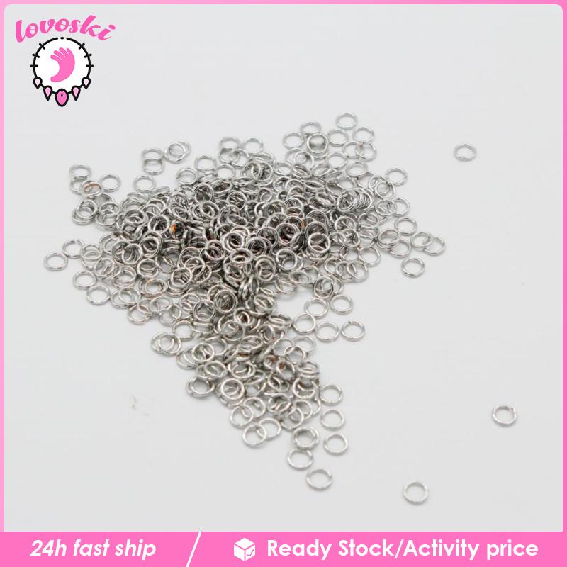 Bộ 500 Vòng Kim Loại Mở Dùng Làm Trang Sức DIY 4mm