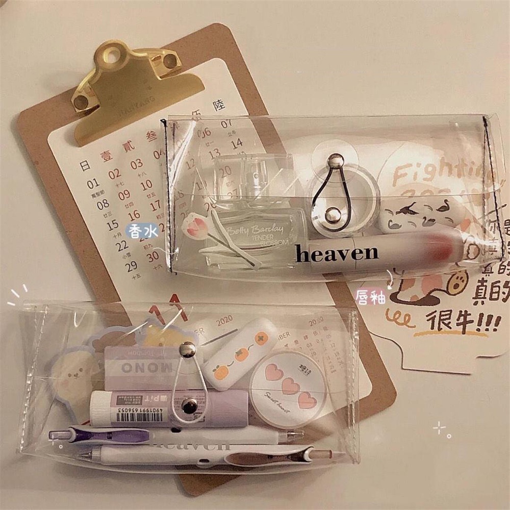 Túi Đựng Bút Bằng PVC Trong Suốt Đa Năng Tiện Dụng