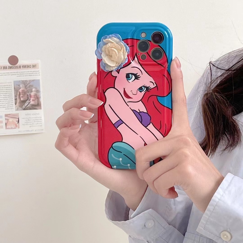 Ốp Điện Thoại tpu In Hình Nàng Tiên Cá Cho iphone 14 13 pro max ins12 pro max x / xs max11 pro max xsmax Hoạt Hình