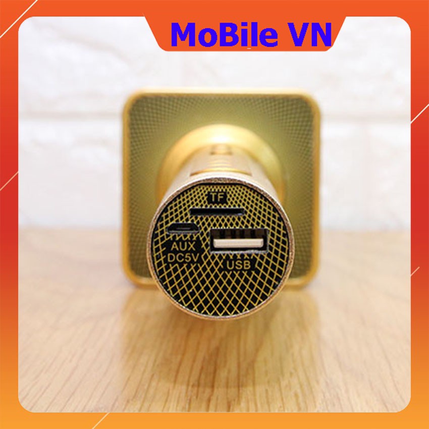 Mic hát karaoke không dây SD08 kèm loa bluetooth âm thanh to trầm ấm, míc hát bắt giọng