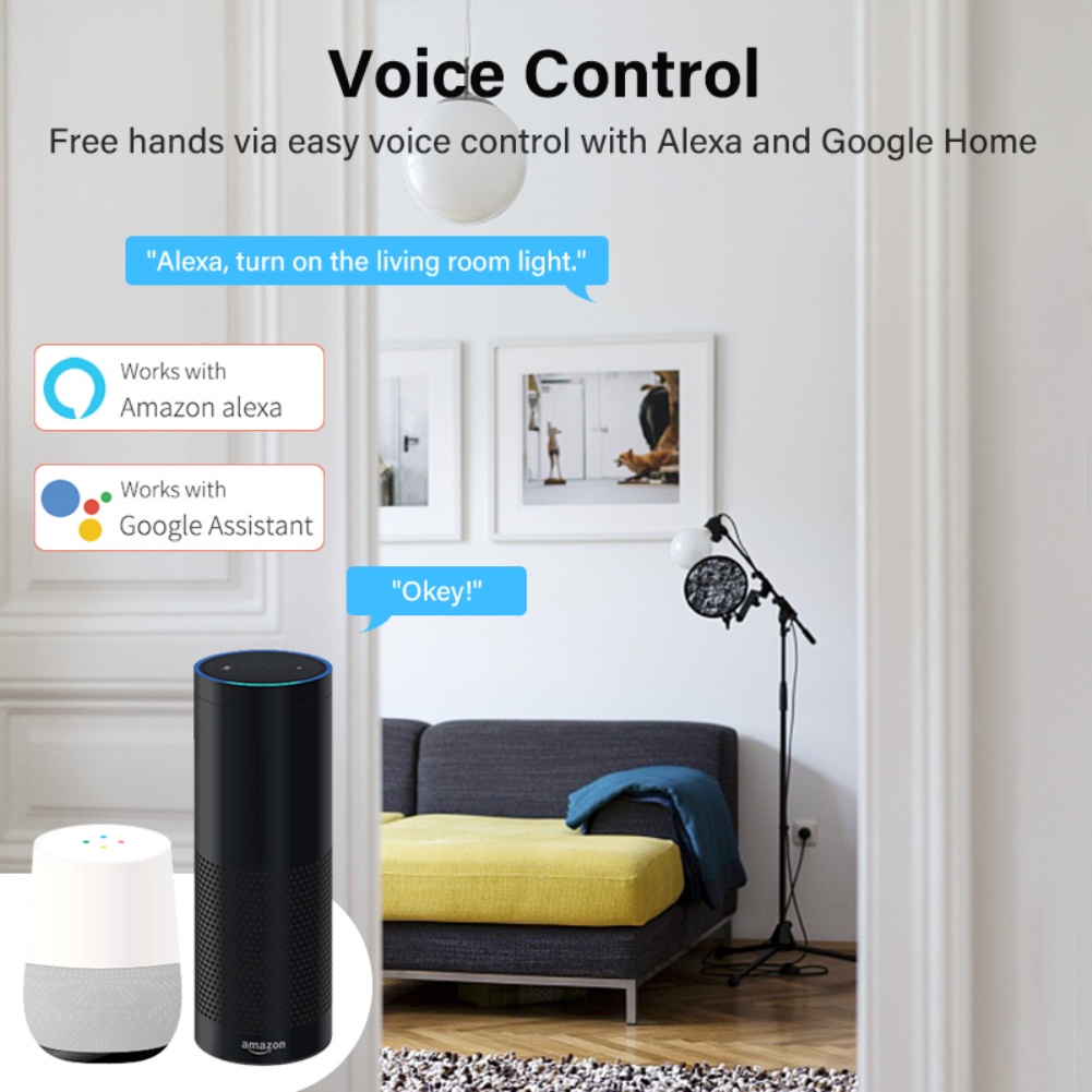 GOOGLE Mô Đun Công TắC WiFi Thông Minh 1 / 2 Gang Chuyên DụNg Cho APP / ĐiềU KhiểN BằNg GiọNg NóI