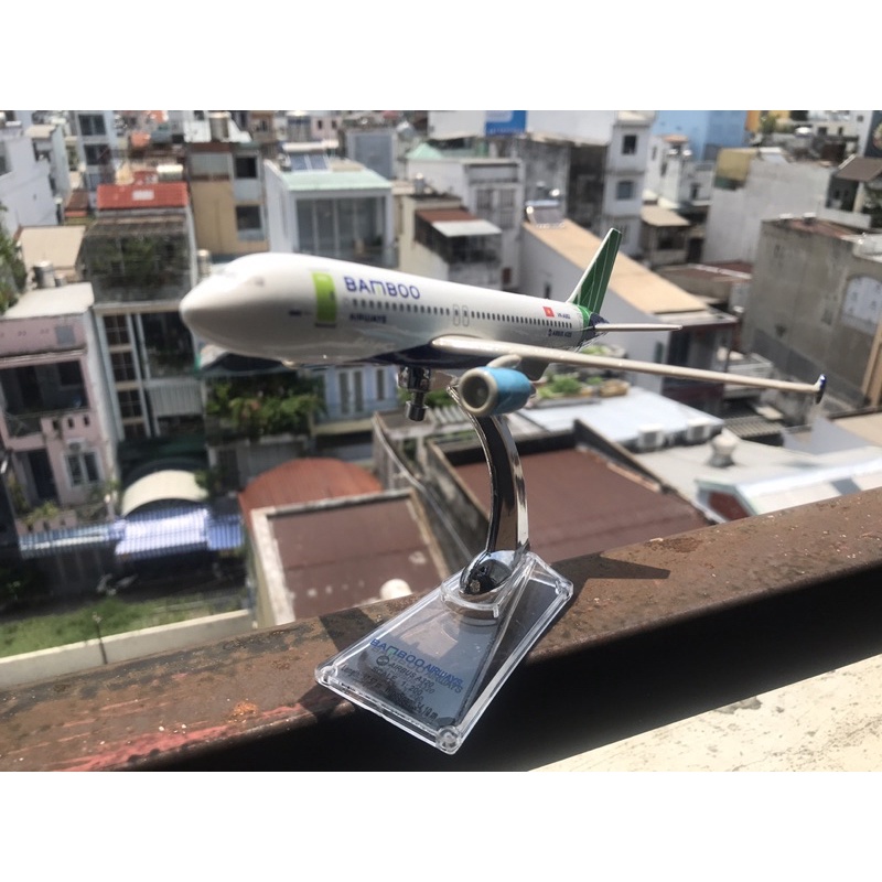 Mô Hình Máy Bay Bamboo Airways 19cm, Máy Bay Kim Loại Airbus Sơn Theo Tiêu Chuẩn Của Các Hãng Hàng Không, Mô Hình Decor