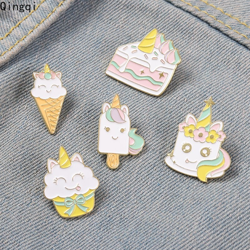 Ghim cài áo Miss Zoe hình cây kem / bánh ngọt dễ thương