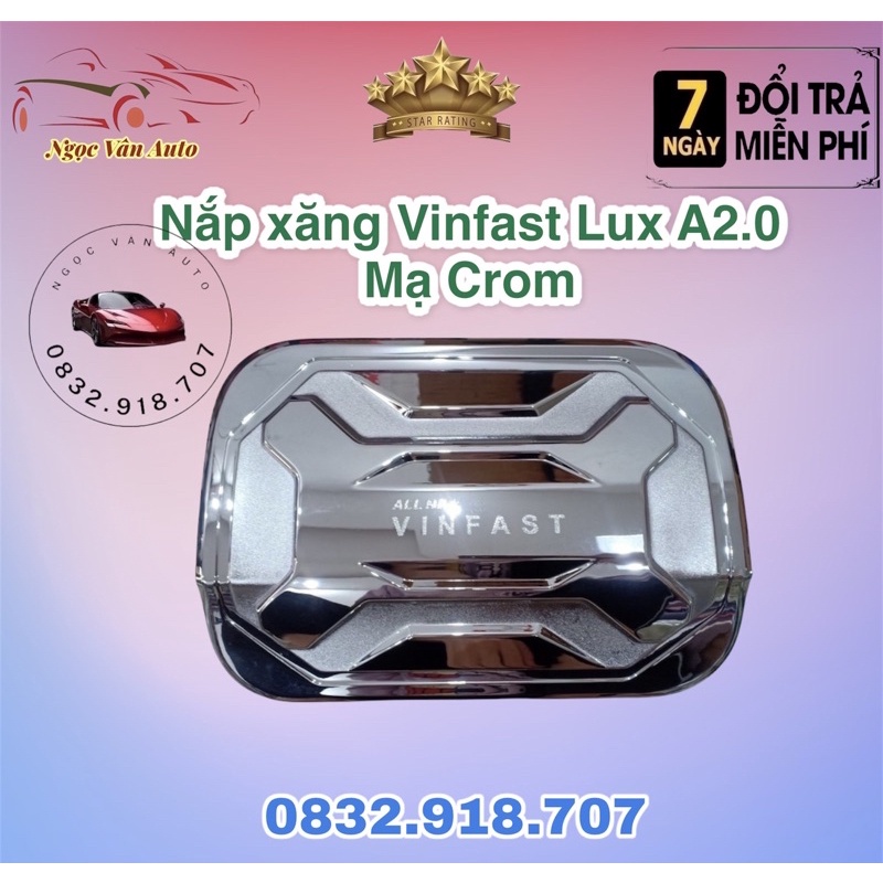 Ốp nắp bình xăng xe Vinfast LUX A2.0 mẫu mạ crom cao cấp .