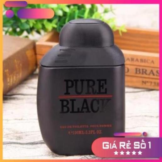 25[CHÍNH HÃNG] - [FREESHIP] Nước Hoa Nam Pure black 100ml hương cuốn hút | Thế Giới Skin Care