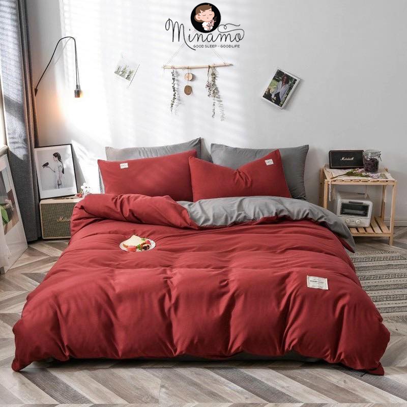 Bộ vỏ chăn ga gối Cotton Đũi Minamo nhiều mẫu đẹp, chất liệu dày dặn, mềm mịn, siêu bền màu - B02 | BigBuy360 - bigbuy360.vn