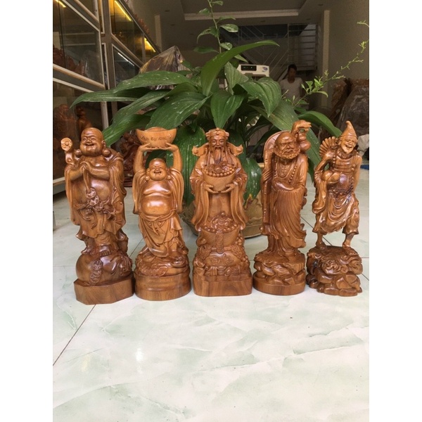 Combo 5 tượng gỗ bx 1350k cao 20