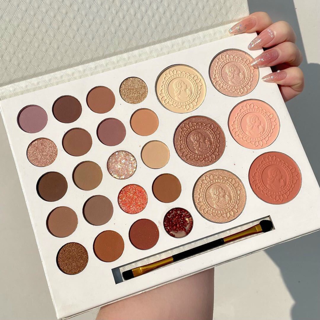 Bảng Phấn Mắt  Đa Năng Frank Color Mẫu Mới 26 ô Kèm Cọ Lên Màu Đẹp Long Lanh