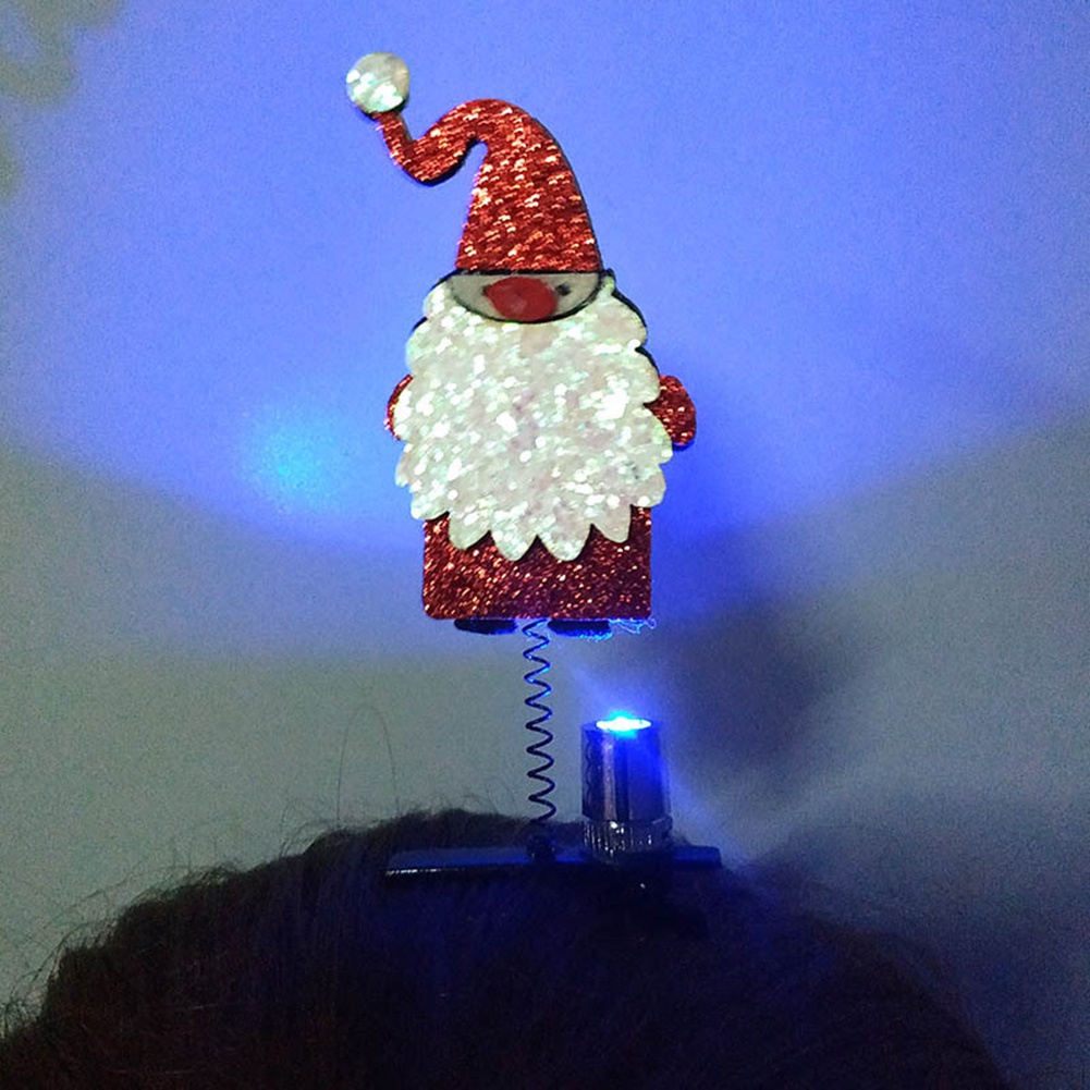 Kẹp Tóc Hình Cây Thông Giáng Sinh Có Đèn Led Độc Đáo