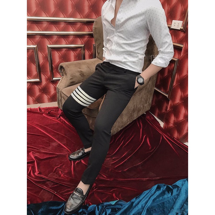 Quần Nam Xanh Than Trơn Dáng Vừa Chất Mịn Đẹp Thời Trang Trẻ Trung Chất Vải Ít Bám Bụi Không Bai Gião