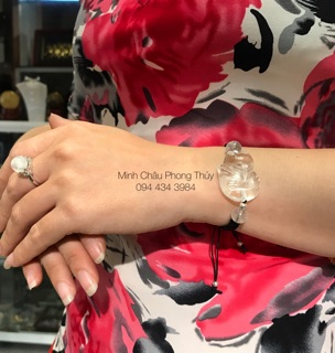 Hồ ly thạch anh trắng tết dây