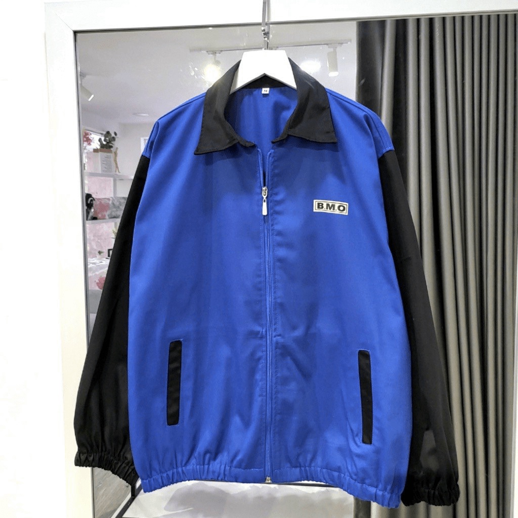 Áo Khoác Nữ Cổ Bẻ Chất Kaki Mềm Mát Thêu BMO Phối Tay Form Rộng Phong Cách Trẻ Trung Thoáng Mát [NEW UNISEX]