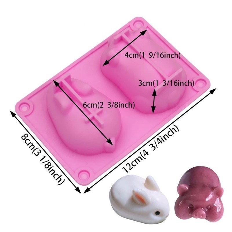Khuôn silicon heo ,thỏ làm pudding ,pho mai, đậu hũ non cho bé