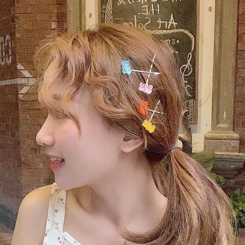 Kẹp Tóc Hình Gấu Trúc Hoạt Hình Màu Kẹo Hỗn Hợp Cho Gia Đình