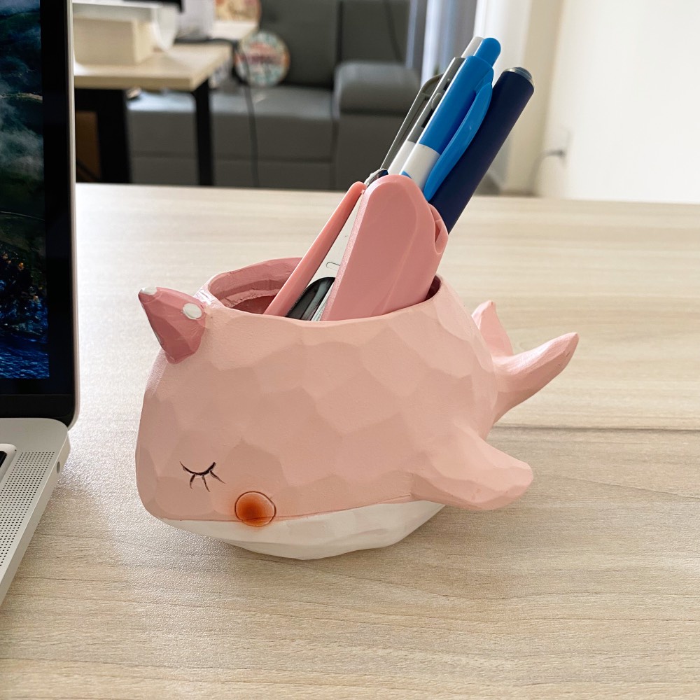 Thú hoạt hình cắm bút, trồng được cây bên trong; văn phòng phẩm dễ thương, trang trí bàn làm việc.
