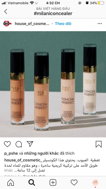 KEM CHE KHUYẾT ĐIỂM MILANI CONCEAL AND PERFECT