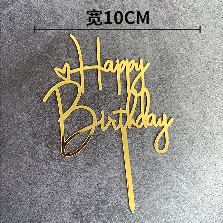 Que cắm trang trí bánh kem hình chữ Happy Birthday