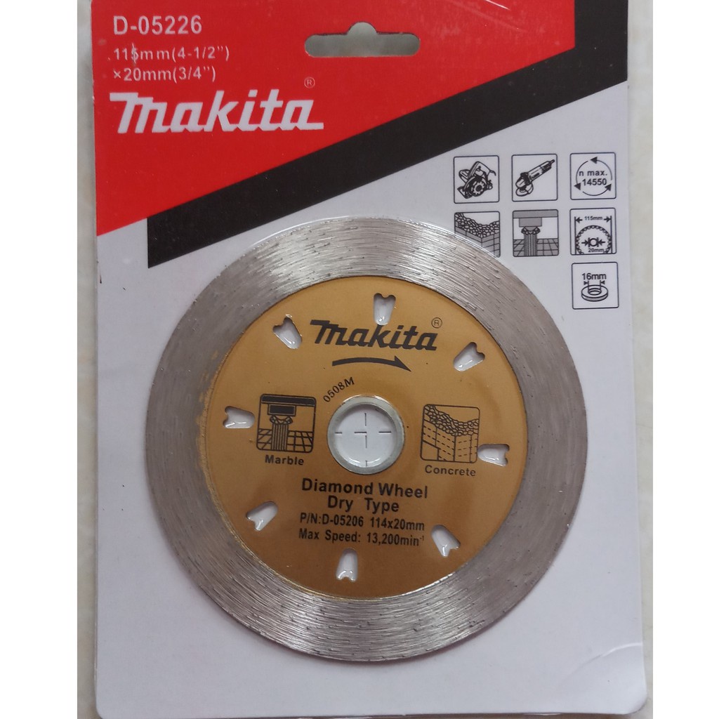 Lưỡi cắt gạch Makita 110 - loại xẻ rãnh/ Không xẻ rãnh