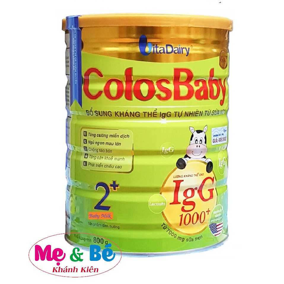 Sữa ColosBaby Gold 1000IgG 2+ 800g (Chính Hãng VitaDairy)