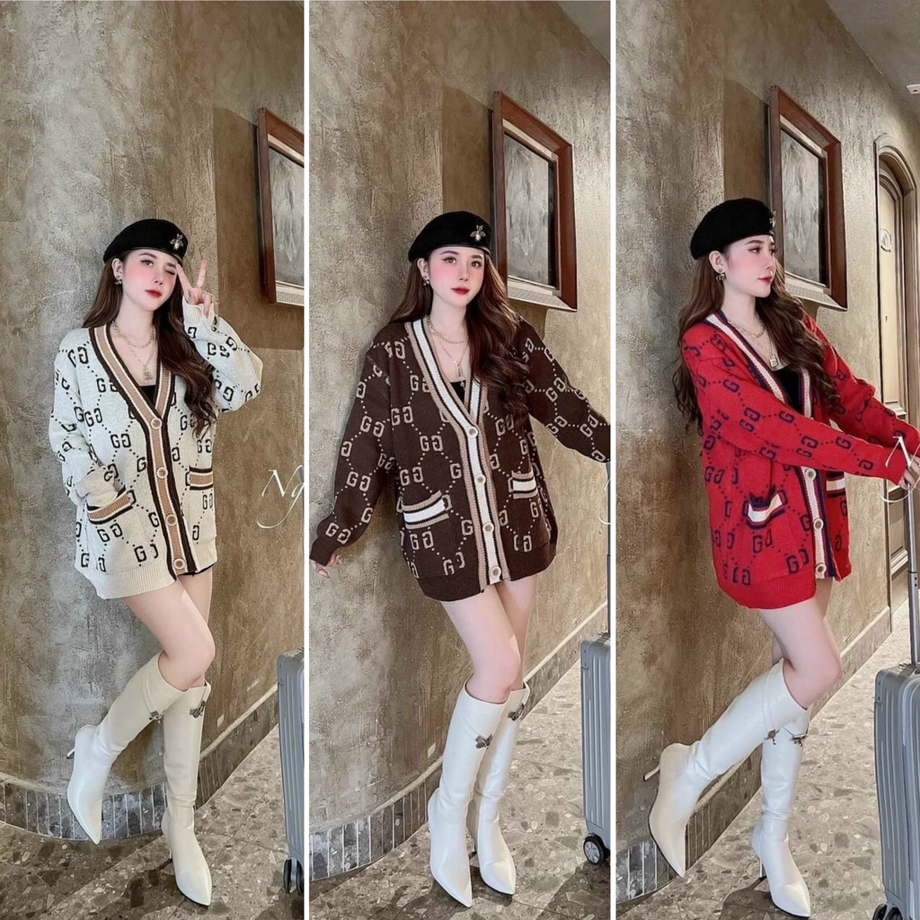 Áo khoác cardigan len viền G.C hot