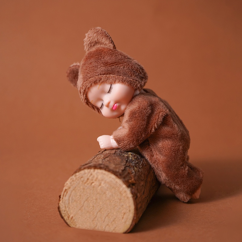 Búp Bê Bé Gái Đang Ngủ Kích Thước 13cm Kèm Hộp Quà Tặng