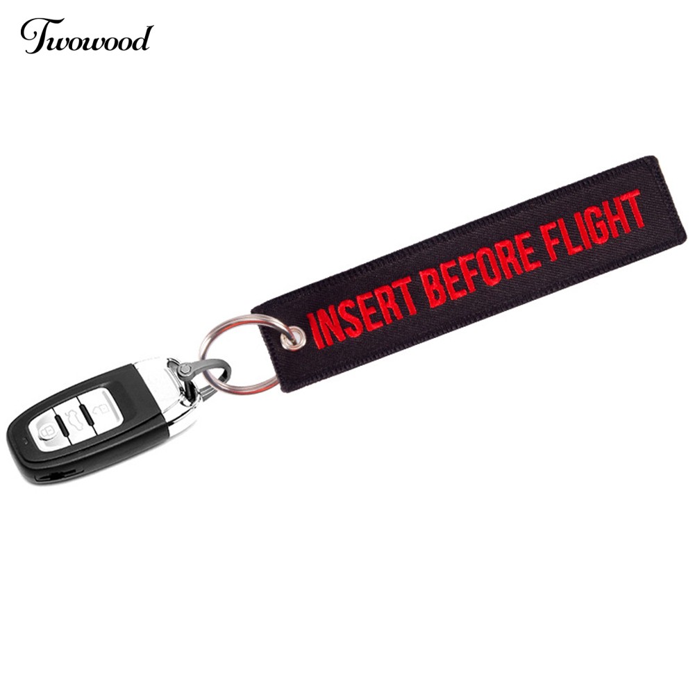 Móc Khóa Thêu Hình insert before flight Dễ Thương